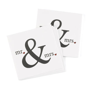 Mr & Mrs Beverage Napkins