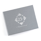 Silver 25 Anniversary Guest Book