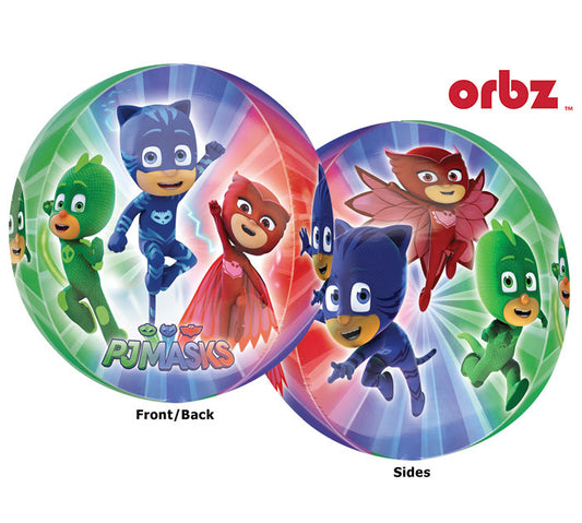 16" Pkg PJ Masks Orbz Clear Balloon, [Premier Gifts and Balloons], Balloons, Premier Gifts 'n Balloons