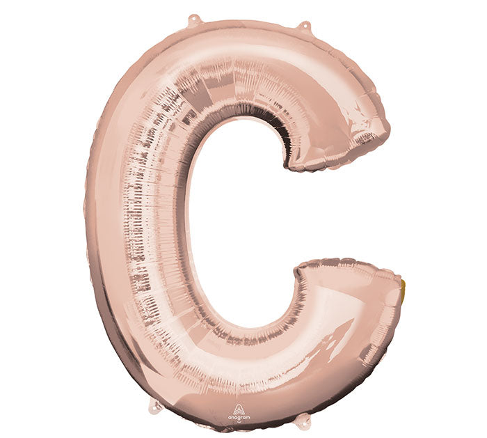 Assorted Pkg Letter Rose Gold Foil Balloon, [Premier Gifts and Balloons], Balloons, Premier Gifts 'n Balloons