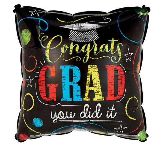 17” Graduation You Did It Foil Balloon, [Premier Gifts and Balloons], Balloons, Premier Gifts 'n Balloons