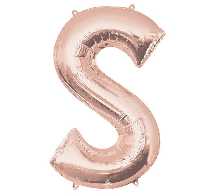 Assorted Pkg Letter Rose Gold Foil Balloon, [Premier Gifts and Balloons], Balloons, Premier Gifts 'n Balloons