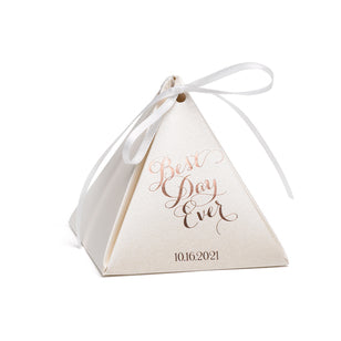 Personalized Pyramid Favor Boxes