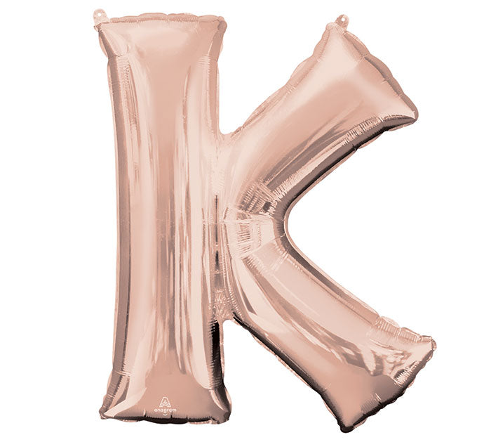 Assorted Pkg Letter Rose Gold Foil Balloon, [Premier Gifts and Balloons], Balloons, Premier Gifts 'n Balloons