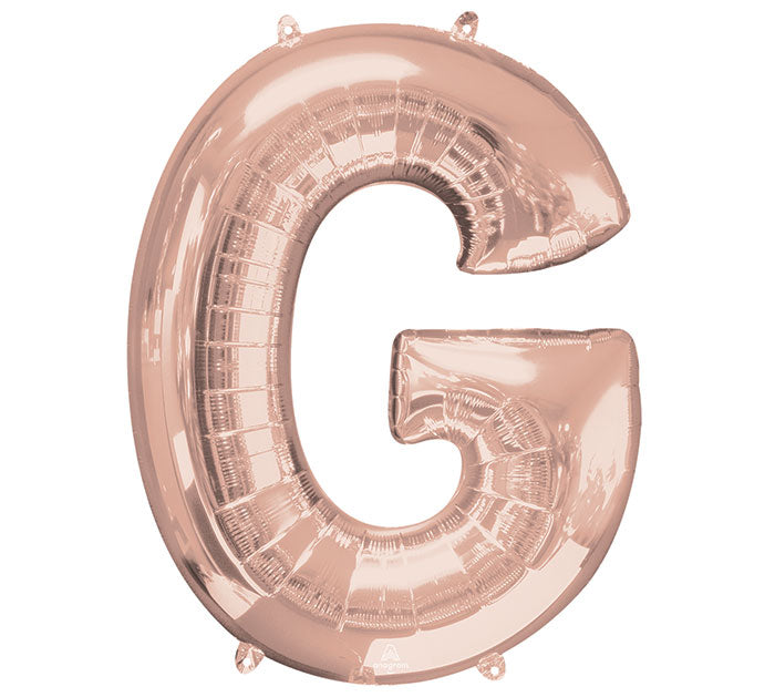 Assorted Pkg Letter Rose Gold Foil Balloon, [Premier Gifts and Balloons], Balloons, Premier Gifts 'n Balloons