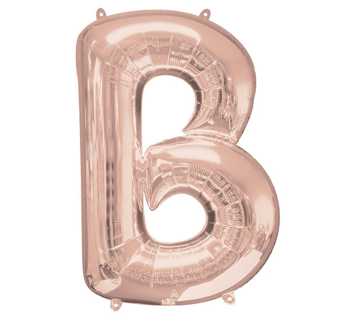 Assorted Pkg Letter Rose Gold Foil Balloon, [Premier Gifts and Balloons], Balloons, Premier Gifts 'n Balloons