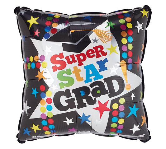 17” Graduation Star Foil Balloon, [Premier Gifts and Balloons], Balloons, Premier Gifts 'n Balloons