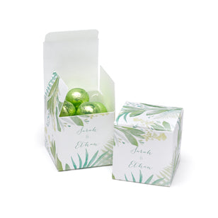 Greenery Personalized Favor Boxes