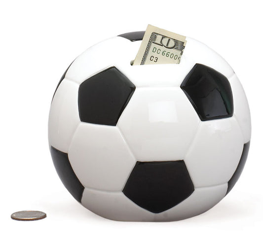 Soccer Bank, [Premier Gifts and Balloons], Ceramic Gifts, Premier Gifts 'n Balloons