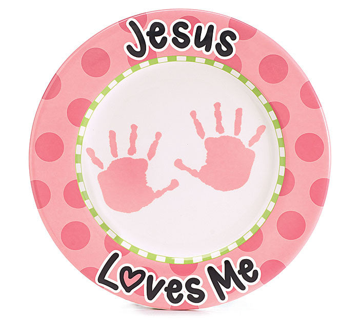 Jesus Loves Me Plate, [Premier Gifts and Balloons], Premier Baby, Premier Gifts 'n Balloons