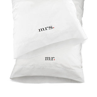 Mr. and Mrs. Pillowcase Set, [Premier Gifts and Balloons], Home Decor, Premier Gifts 'n Balloons