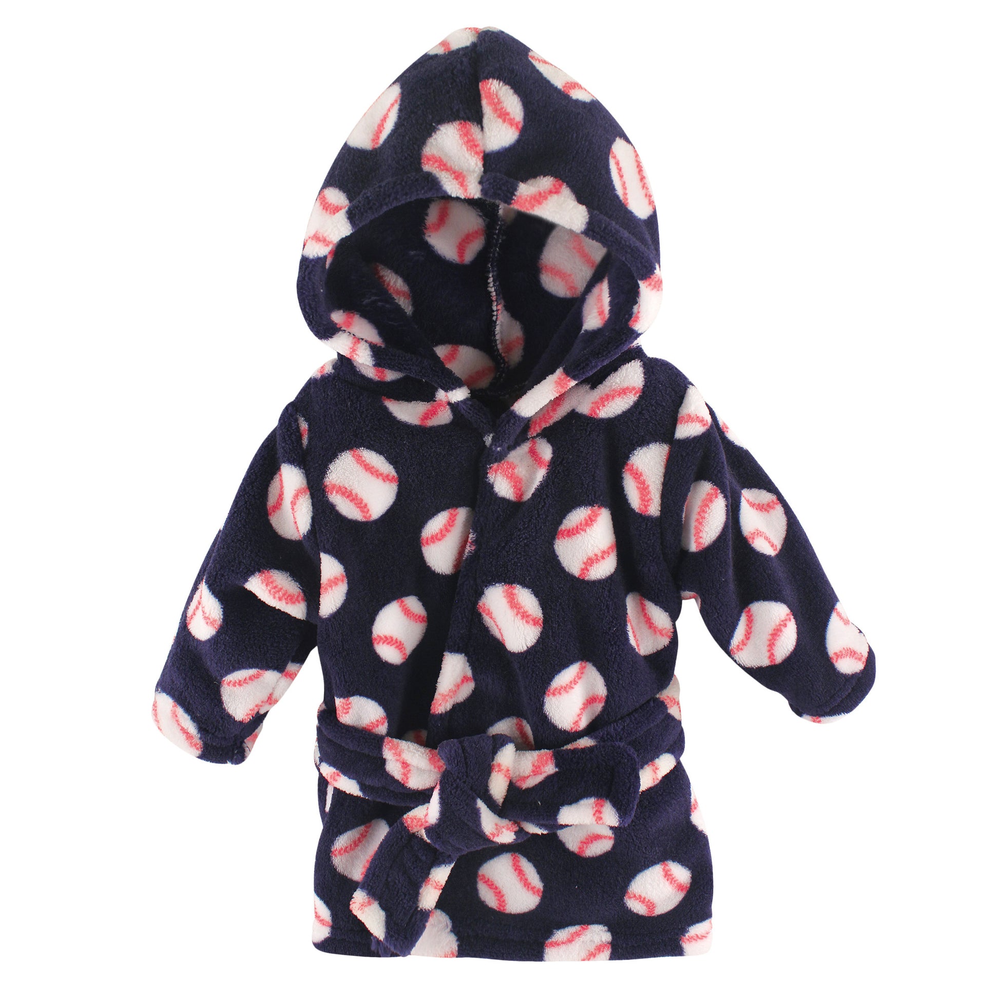 Baseball Coral Fleece Hooded Bathrobe, [Premier Gifts and Balloons], Premier Baby, Premier Gifts 'n Balloons