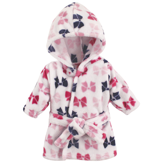 Baby Bows Soft Plush Hooded Bathrobe, [Premier Gifts and Balloons], Premier Baby, Premier Gifts 'n Balloons