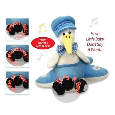 Blue Baby Boy Airborne Storks, [Premier Gifts and Balloons], Plush Toys, Premier Gifts 'n Balloons