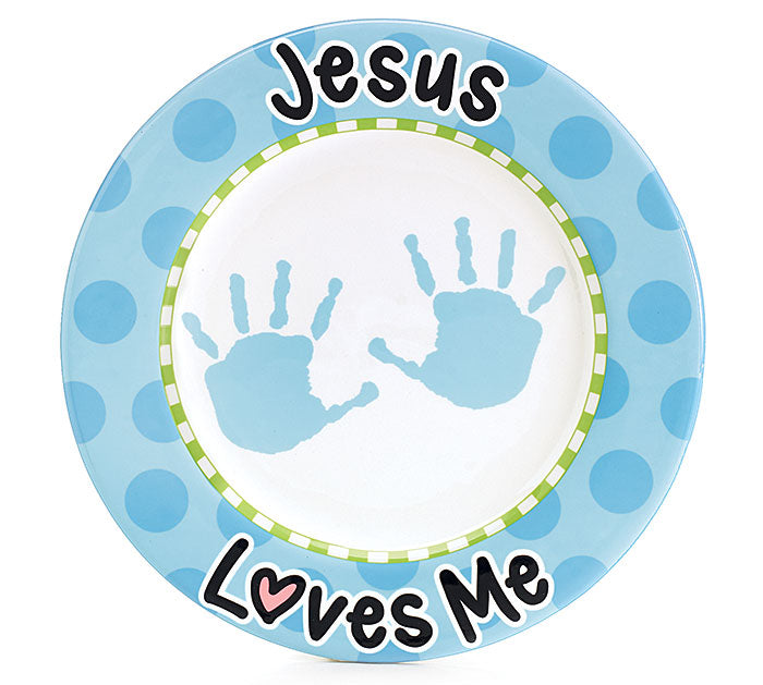 Jesus Loves Me Plate, [Premier Gifts and Balloons], Premier Baby, Premier Gifts 'n Balloons