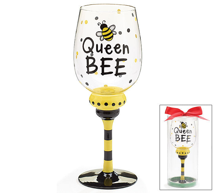 Queen Bee Wine Glass, [Premier Gifts and Balloons], Drinkware, Premier Gifts 'n Balloons