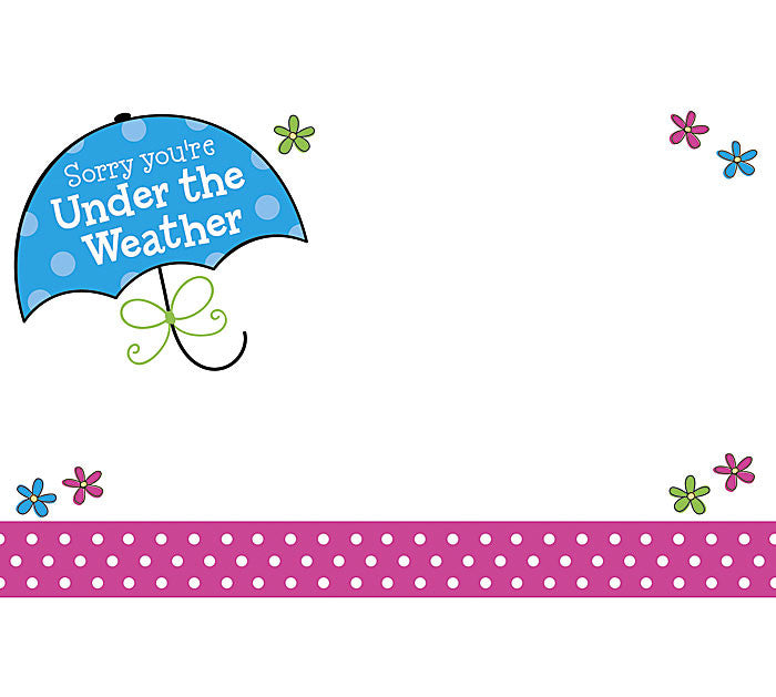 Under the Weather Enclosure Card, [Premier Gifts and Balloons], Wrapping, Premier Gifts 'n Balloons